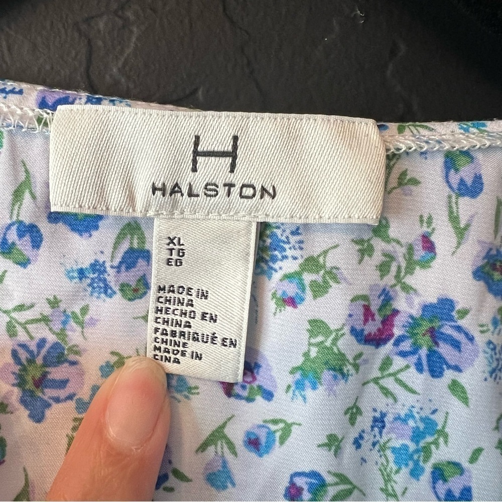 H by Halston Halston Whimsical Floral Button Front Cottagecore Blouse Size:XL - Picture 8 of 13